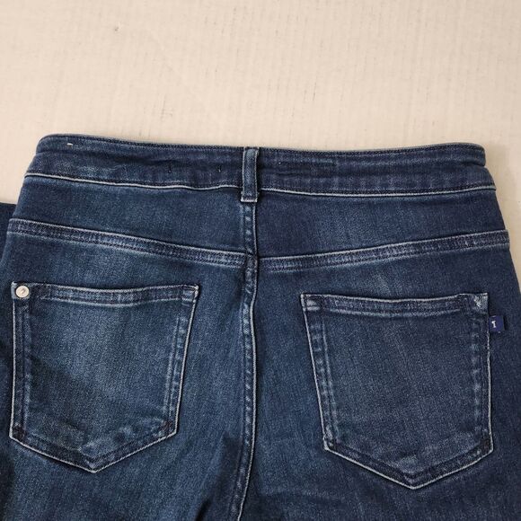 Pilcro Anthropologie Jeans 29 Blue The Demilune Bootcut Dark Wash Mid-Rise - Picture 6 of 9